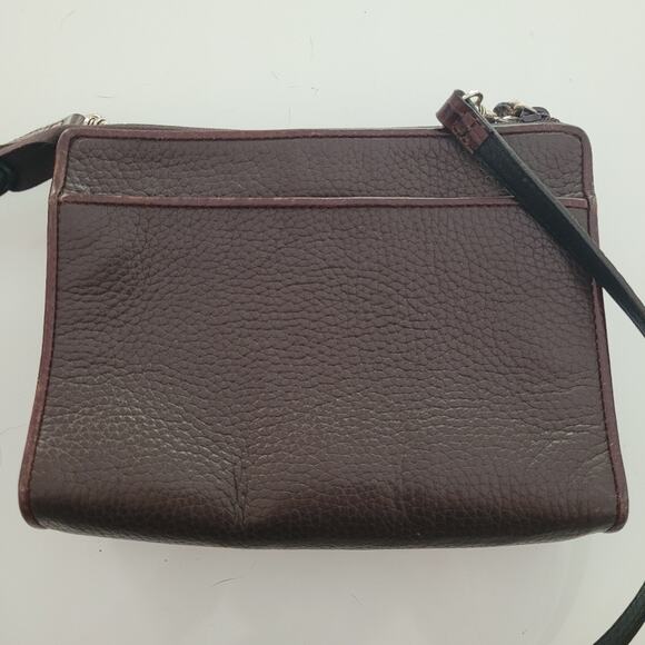 BRIGHTON Black & Brown Embossed Patchwork Leather Organizer Purse Foldout Wallet - Picture 5 of 13